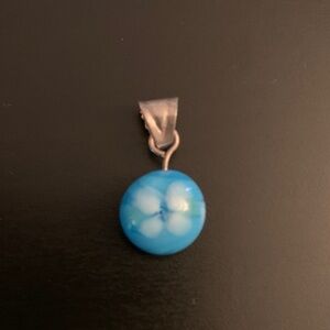 Blue Floral Pendant